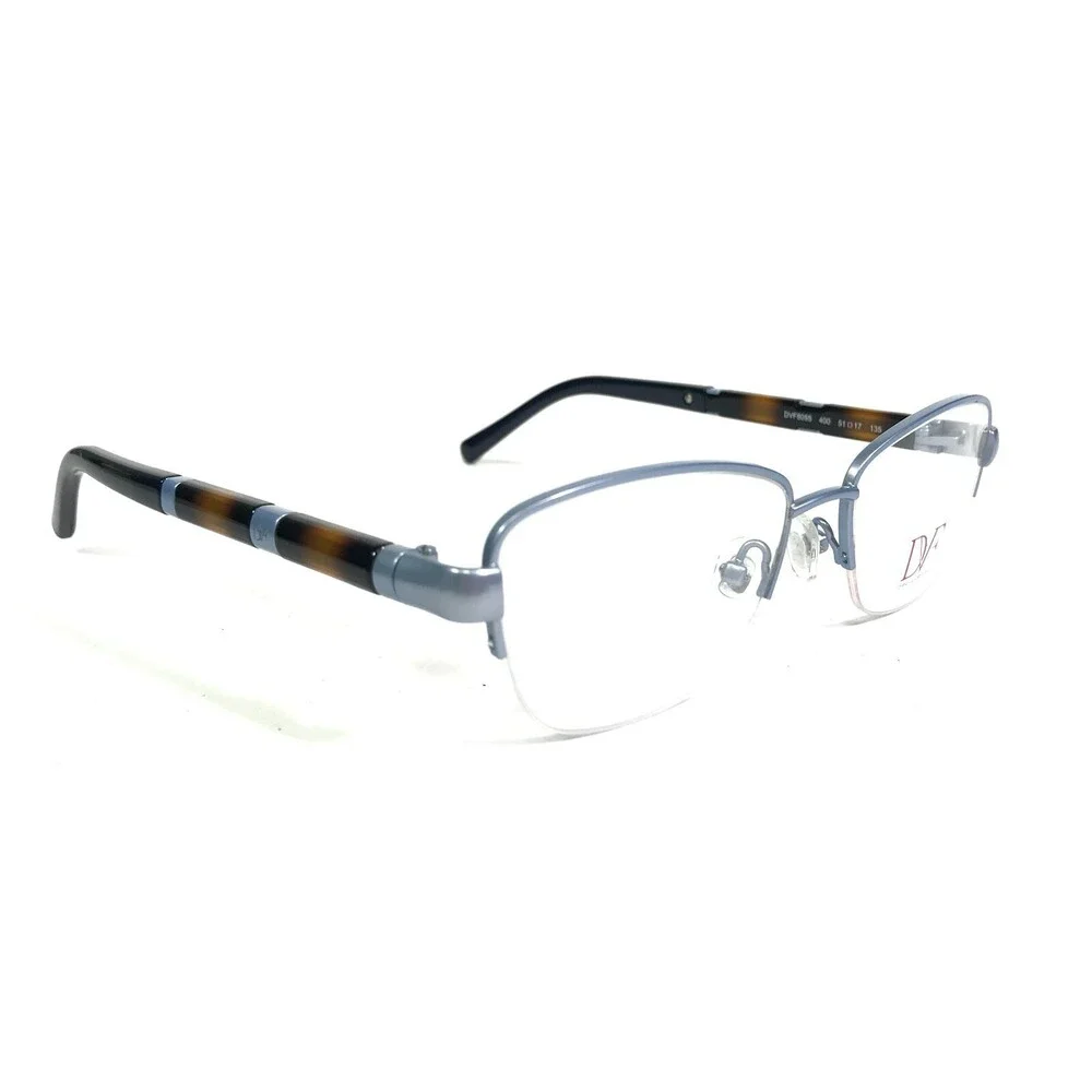 Diane von Furstenberg Eyeglasses Frames DVF8055 400 Brown Blue Cat Eye 51-17-135